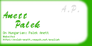 anett palek business card